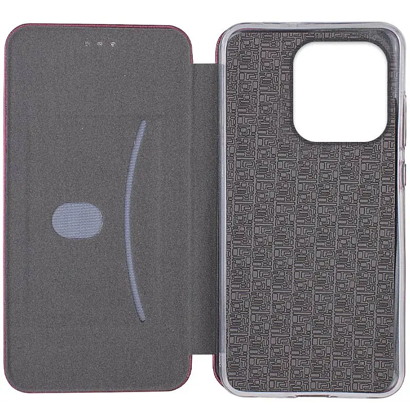 Шкіряний чохол-книжка Classy для Xiaomi Redmi Note 14 4G (Int. version) Бордовий - фото 3