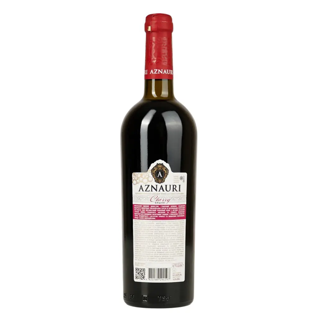 Вино Aznauri Cherry вишня червоне напівсолодке 0.75 л - фото 2