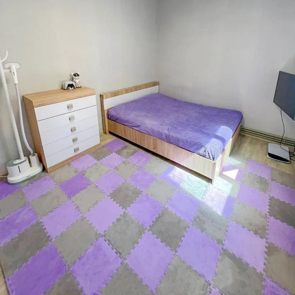 Підлога-пазл плюшевий 30х30х1см Світло-сірий (D) SW-00002080 - фото 9