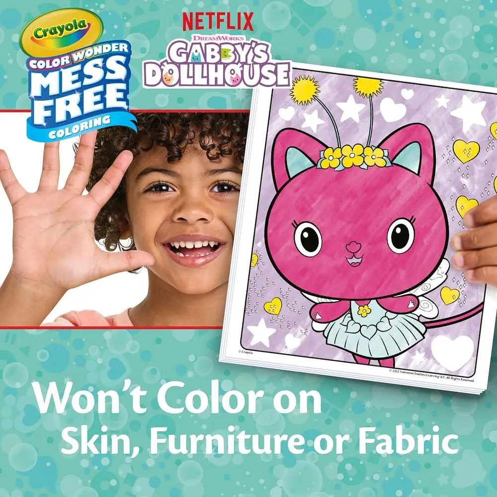 Набор для творчества Crayola Color Wonder Gabby's Dollhouse раскраски фломастеры наклейки - фото 3