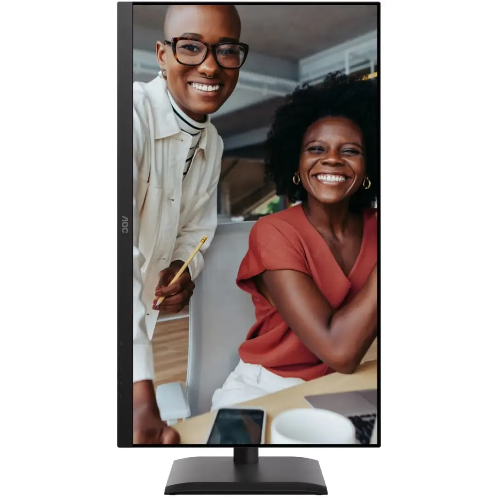 Монітор TFT 27" AOC U27E4CV, 4K UHD, IPS, 2xHDMI, DP, USB-C, RJ-45, USB hub, HAS, Pivot,  кол., чорний (U27E4CV) - фото 2