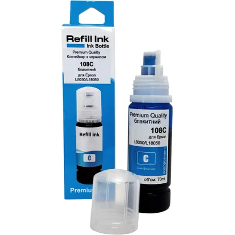Чорнило Premium Quality Epson 108 70мл Cyan (70264902)