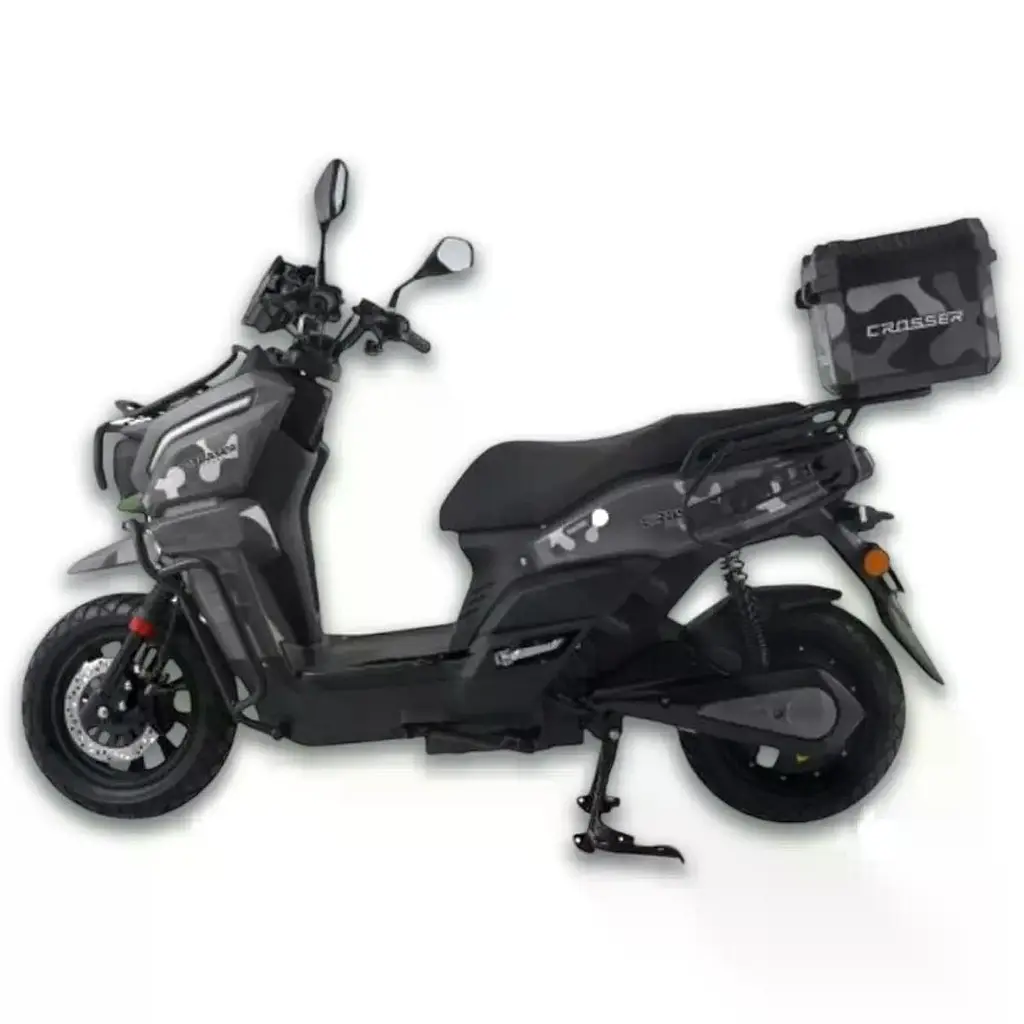 Электроскутер Двухместный Crosser CR-21 (2500W 76.8V/40Ah) Черный - фото 2