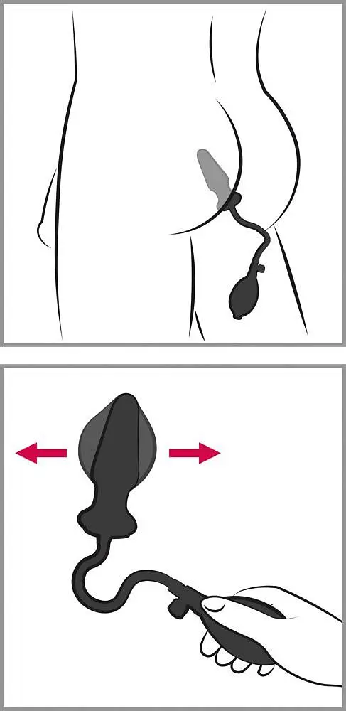 Надувна анальна пробка Orion Anal Expert 13 см (чорний) - фото 3