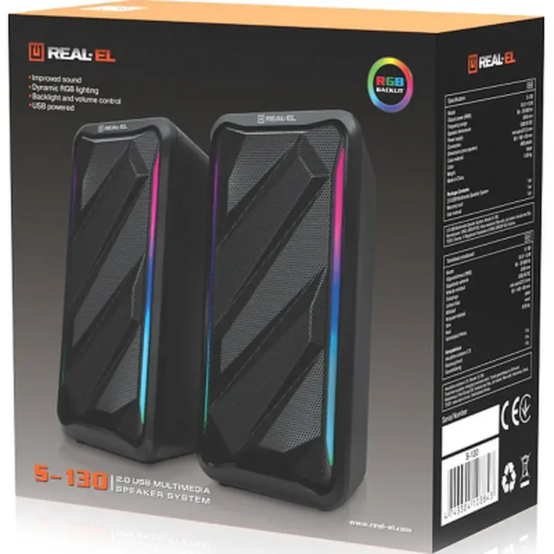 Акустична система REAL-EL S-130 USB Black (EL121100018) - фото 10