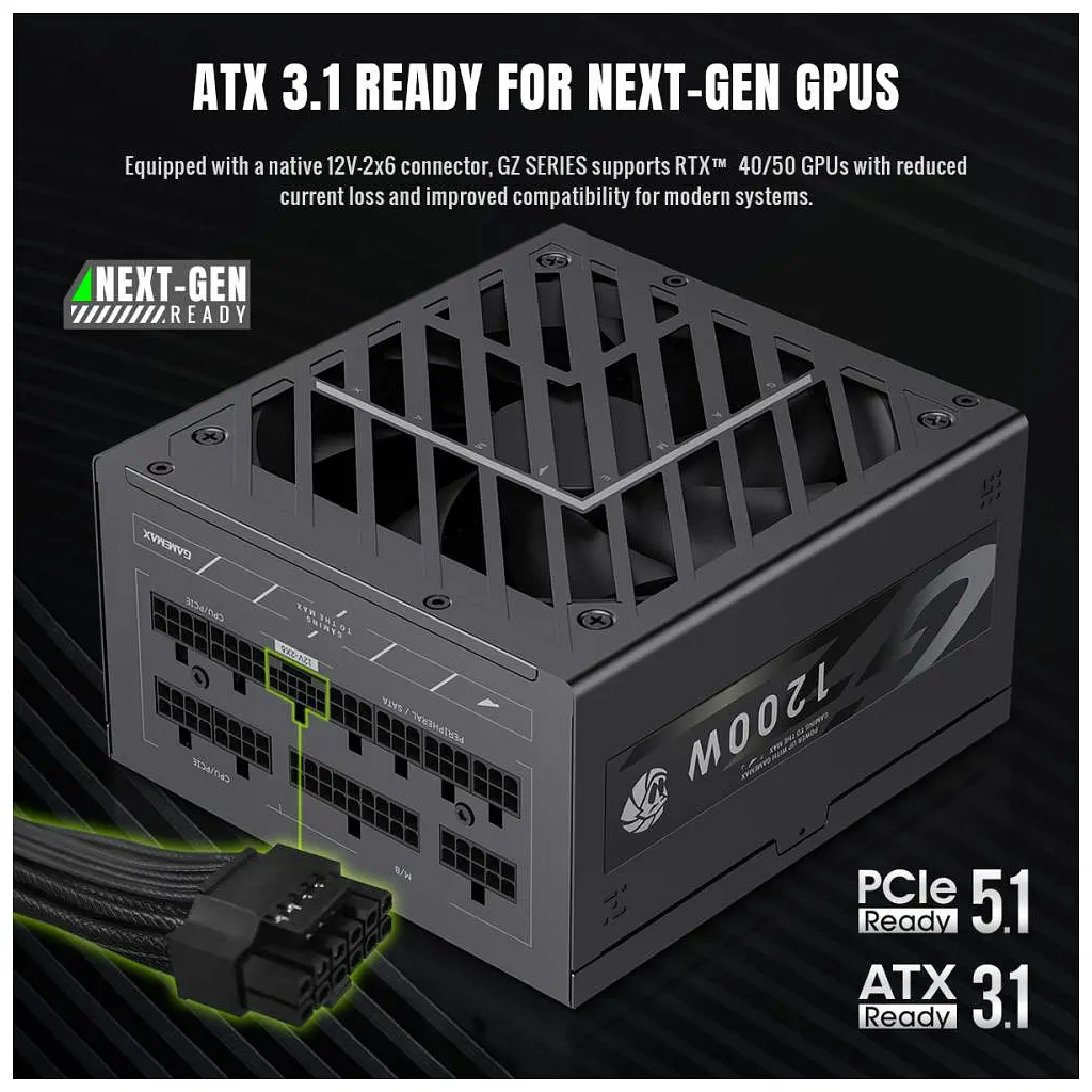 Блок живлення Gamemax 1200W (GZ 1200G BK) - фото 8