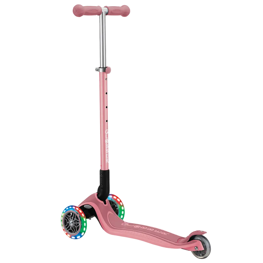 Самокат Globber Primo foldable plus lights, колеса з підсвічуванням, пастельно-рожевий (439-210) - фото 2