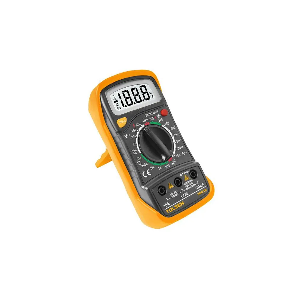 Цифровий мультиметр Tolsen 600 В/10А LCD екран (38030)