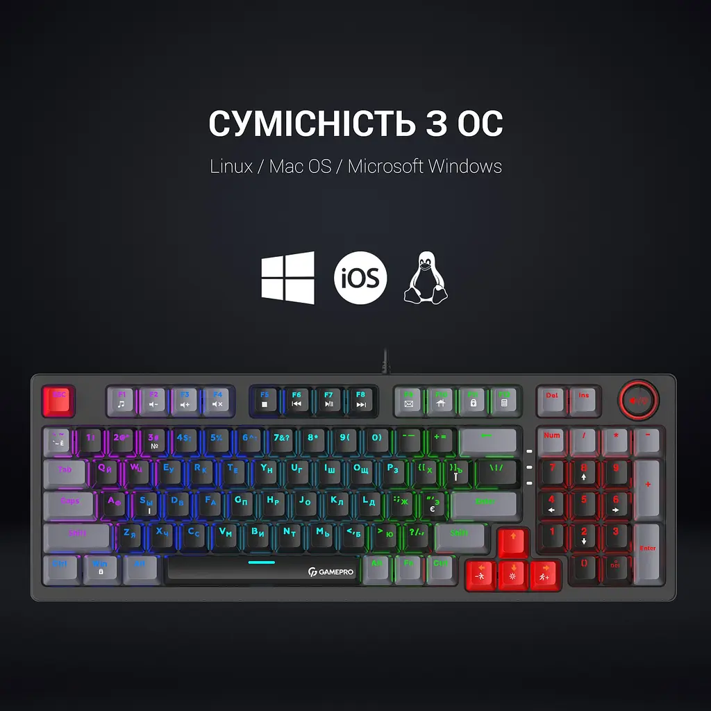 Клавіатура GamePro Blue Switches механічна (MK120B) - фото 8