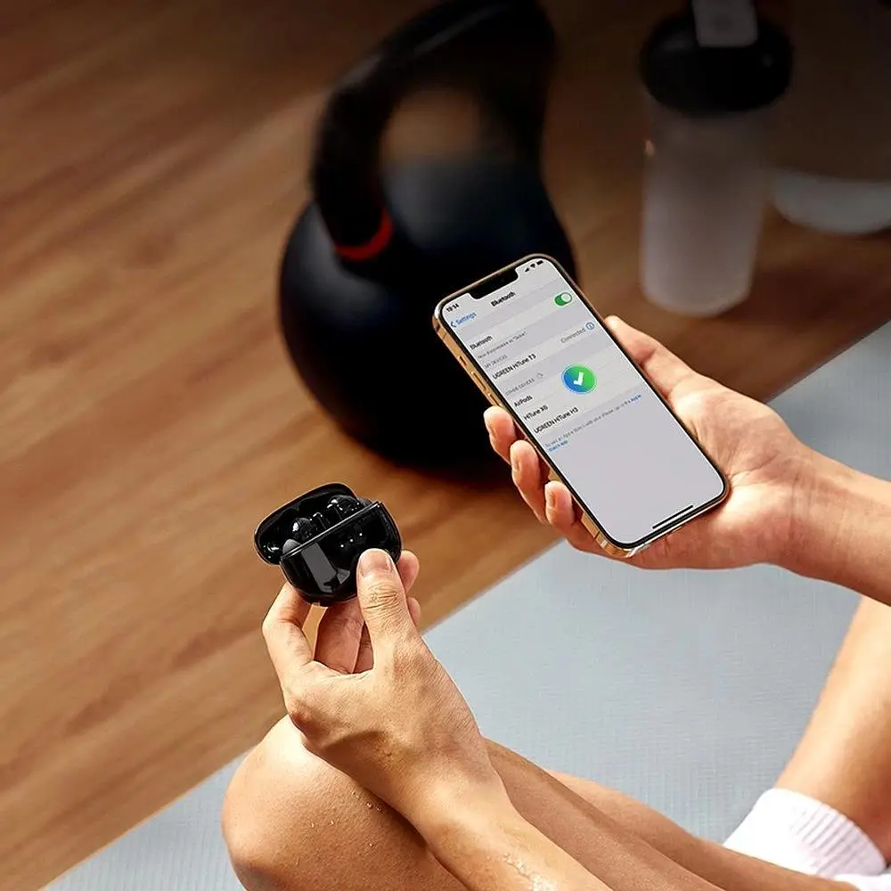 Беспроводные наушники Ugreen WS106 HiTune T3 Active Noise-Cancelling Wireless Earbuds (Black)(UGR-90401) - фото 8