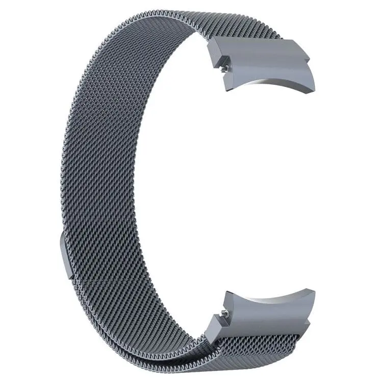 Ремінець для Samsung Galaxy Watch 4 40mm - темно-сірий Watchbands Milanese Loop ширина кріплення 20мм металевий (WB0013040440) - фото 3