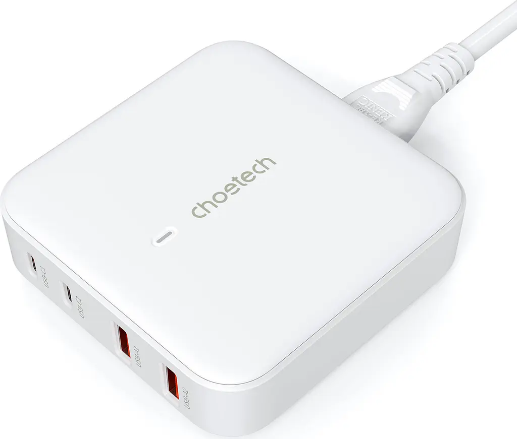 Сетевое зарядное устройство Choetech PD8008 100W Desktop GaN Charger White (PD8008-EU-WH) [100838] - фото 2