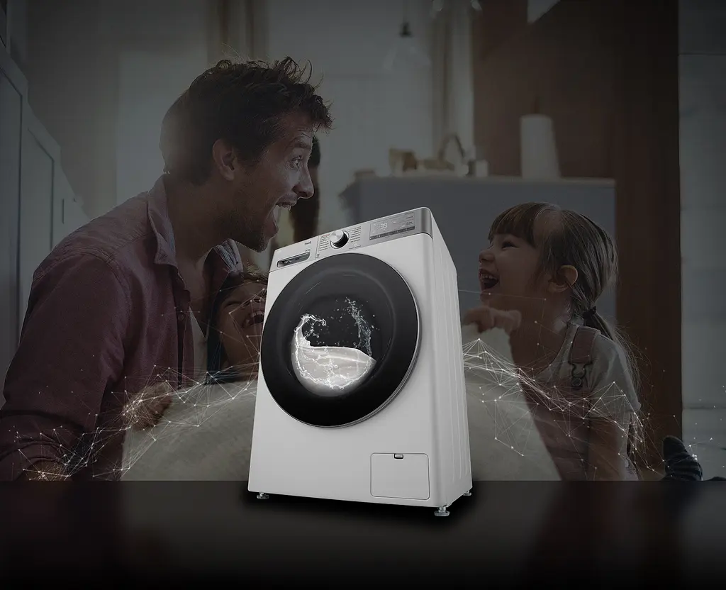 LG Прально-сушильна машина фронтальна, 9(5)кг, 1200, А, 48см, дисплей, пара, інвертор, білий - фото 2