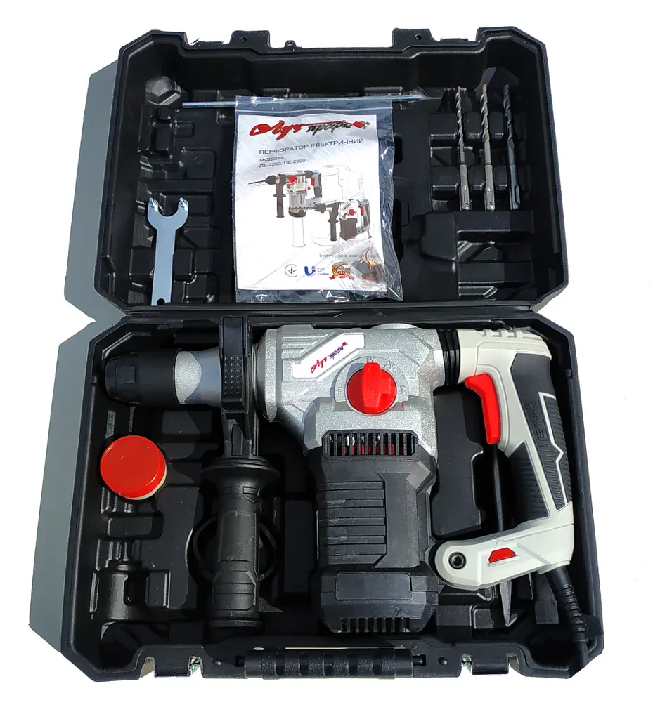 Перфоратор бочковый Луч Профи ПЕ-2300 SDS-plus кейс 6 Дж 2300 Вт 4000 уд/мин 30412 - фото 2