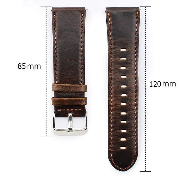 Шкіряний ремінець для годинника Samsung Galaxy Watch Active (SM-R500)/Active 2 (SM-R820/R830) Dark Brown - фото 3