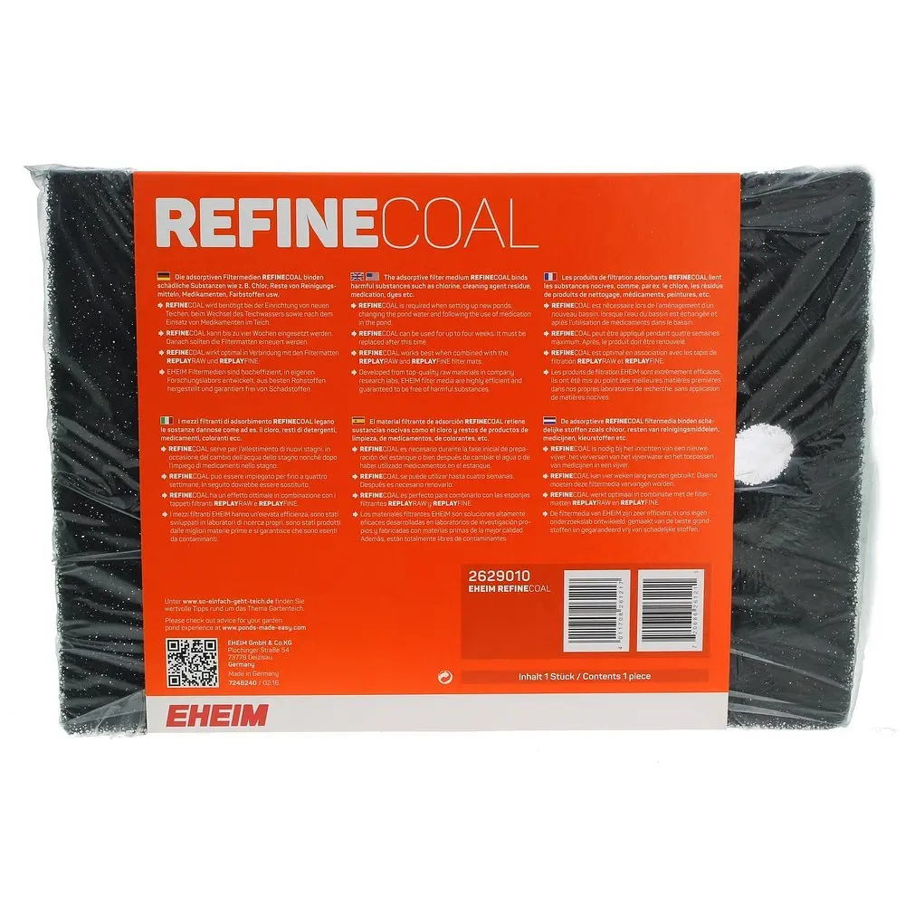 Губчастий фільтр з активованим вугіллям Eheim REFINECOAL для LOOP 5000/7000 (2629010) - фото 2