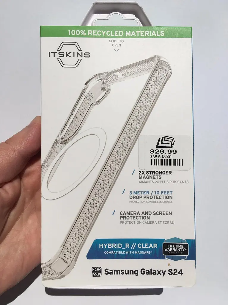 Оригінальний протиударний чохол для Samsung Galaxy S24 (S921) Itskins Ultra Hybrid MagSafe Прозорий - фото 2
