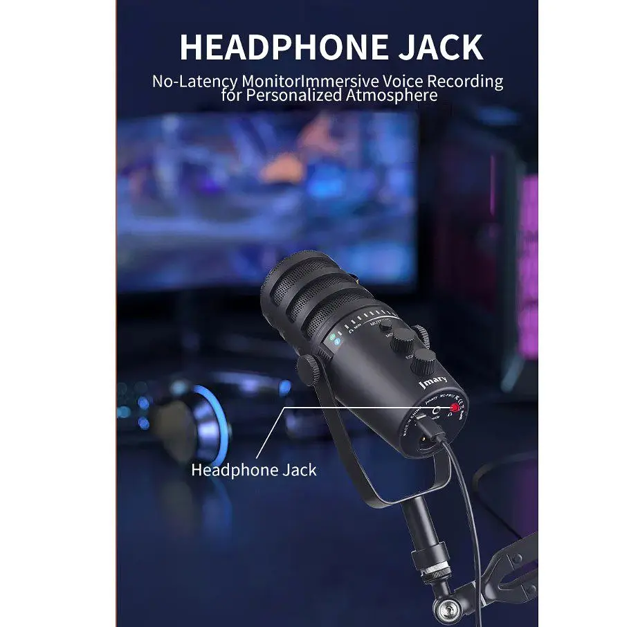 Професійний студійний конденсаторний мікрофон Jmary MCPW12 USB Black - фото 13