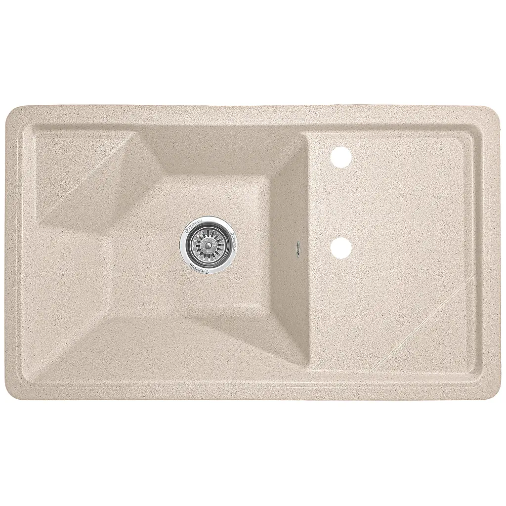Мийка кухонна Valetti 58C гранітна 785х465 мм бежева - фото 3