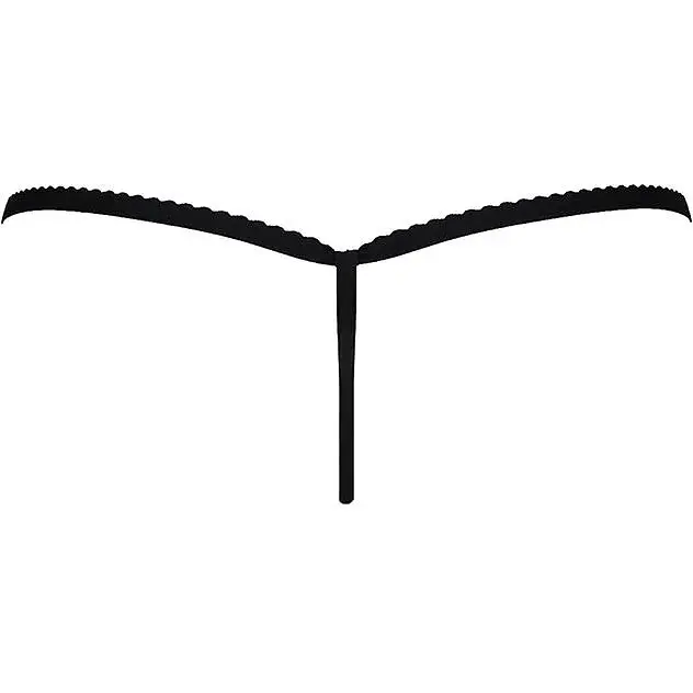 Трусики мереживні Passion Exclusive Athena Thong Black S/M - фото 4