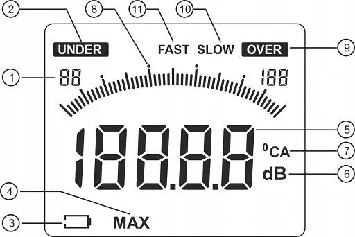 Вимірювач шуму (шумомер) 30-130 дБ WINTACT WT1357 - фото 7