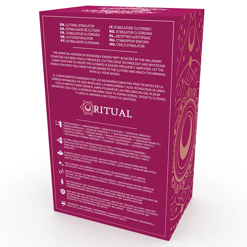 Вакуумний стимулятор для клітора з вібрацією Shushu, колір: рожевий Rithual (Іспанія) Rithual RI909451 103104 - фото 9