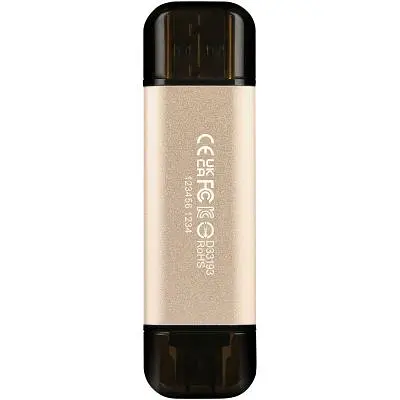 USB флеш накопичувач Transcend 256GB JetFlash 930 Gold-Black USB 3.2/Type-C (TS256GJF930C) - фото 2