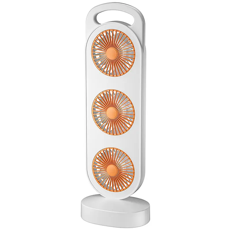 Настільний вентилятор Three Head Fan 1200 mAh Orange Epik teh0029511 - фото 2