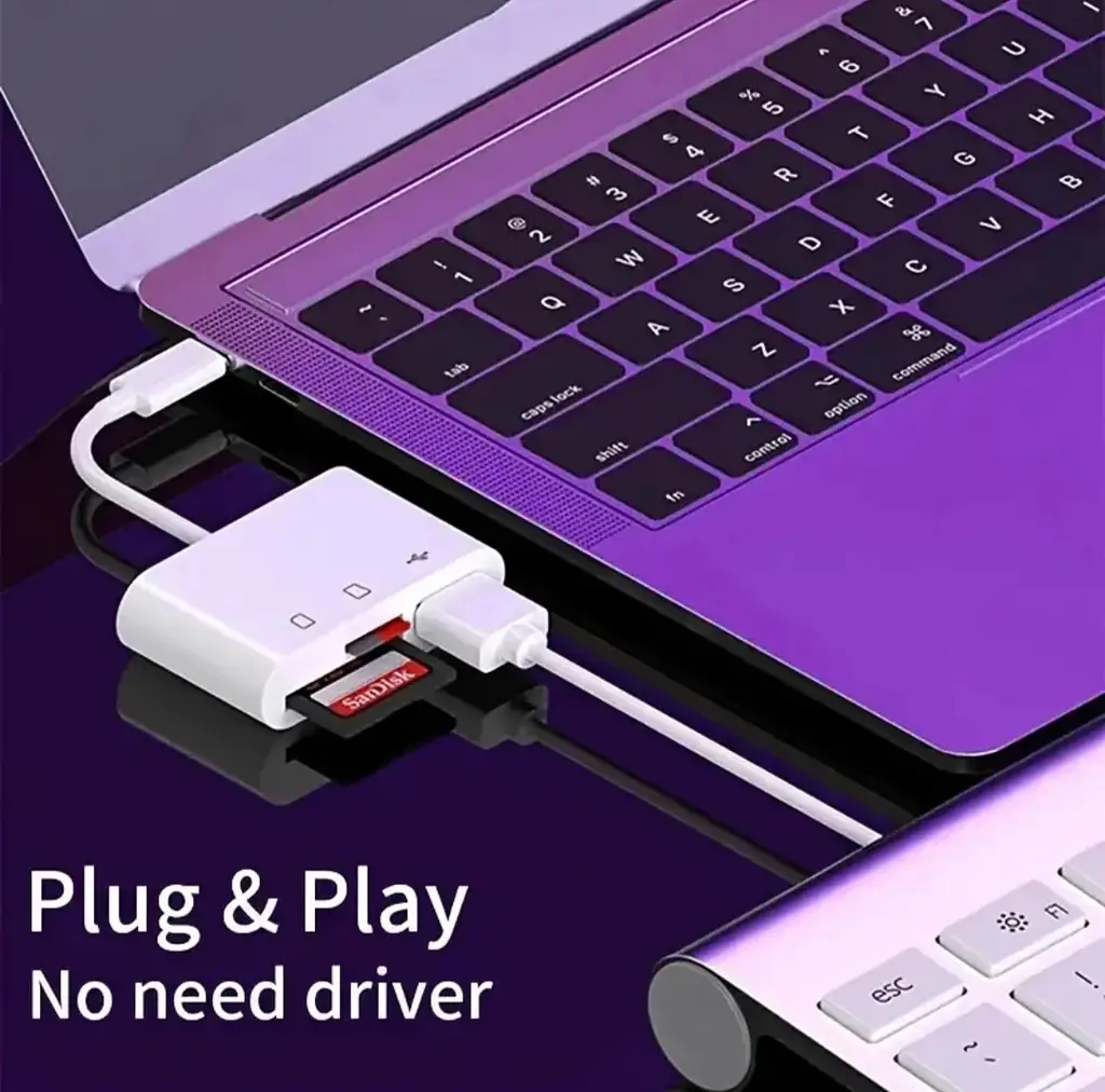 Универсальный кардридер 3-в-1 (SD/TF/CF) с Type-C и USB-портами, OTG-адаптер для телефонов, ноутбуков и др. - фото 15