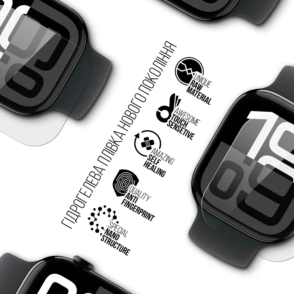 Гідрогелева плівка на годинники Apple Watch 10 42mm ArmorStandart захисна плівка для смарт годинників прозора (ARM81141) - фото 2