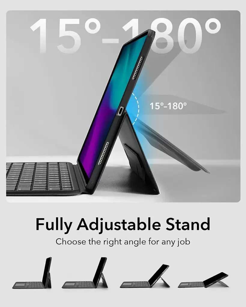 Чохол-клавіатура ESR Ascend Keyboard Case US Layout-Black для iPad Pro 11” (2024) - фото 3