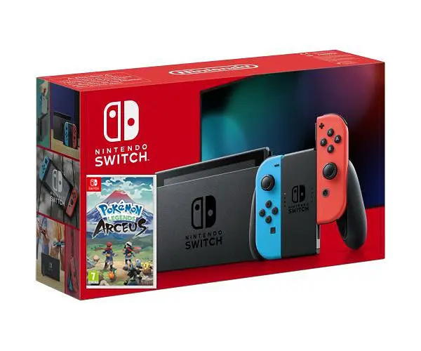 Ігрова консоль Nintendo Switch Neon Blue-Red Upgraded version + Гра Pokemon Arceus англійська версія - фото 5