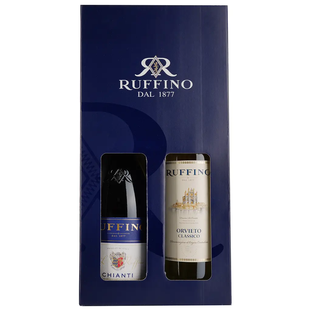 Набор вина Ruffino: вино Ruffino Chianti сухое красное 0.75 л + вино Ruffino Orvieto белое сухое 0.75 л - фото 2