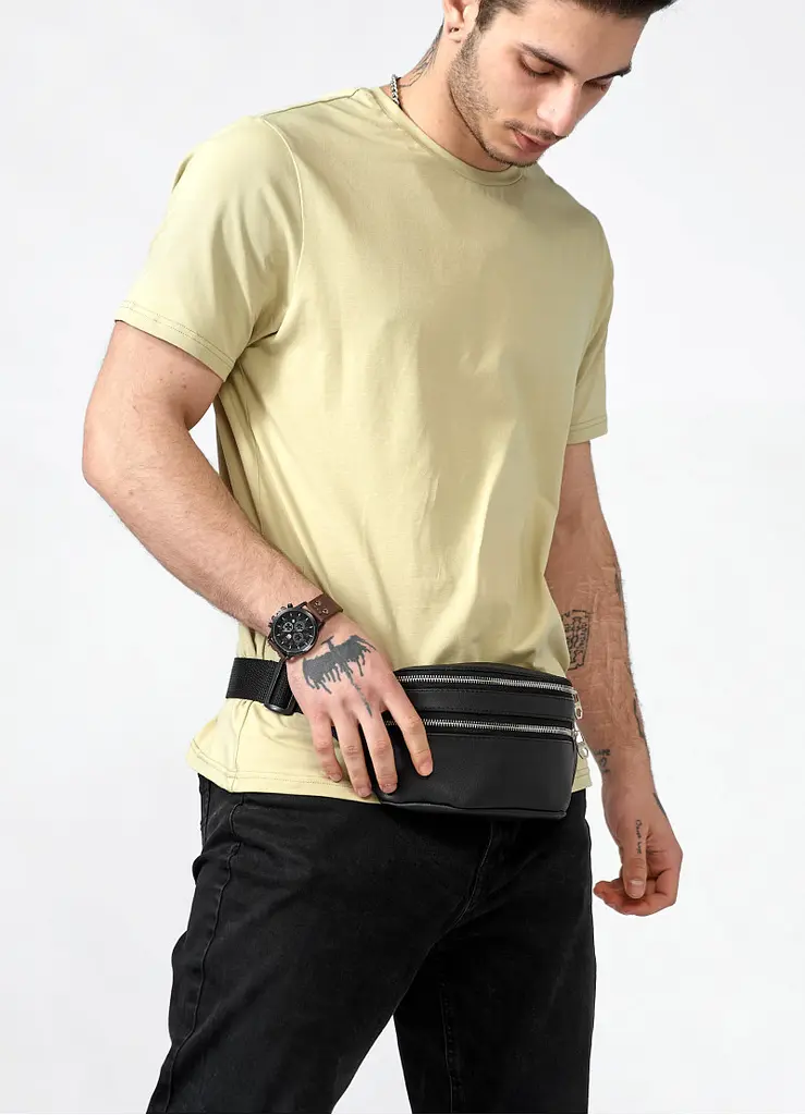 Мужская сумка бананка Sambag Tirso BTS черный 31 × 12 × 5 см (81333001m) - фото 9