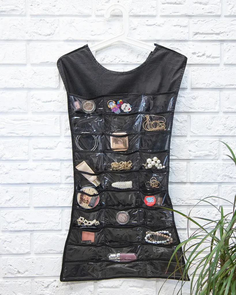 Багатофункціональний двосторонній органайзер – сукня для зберігання прикрас, аксесуарів Hanging Jewelry Organizer - фото 6