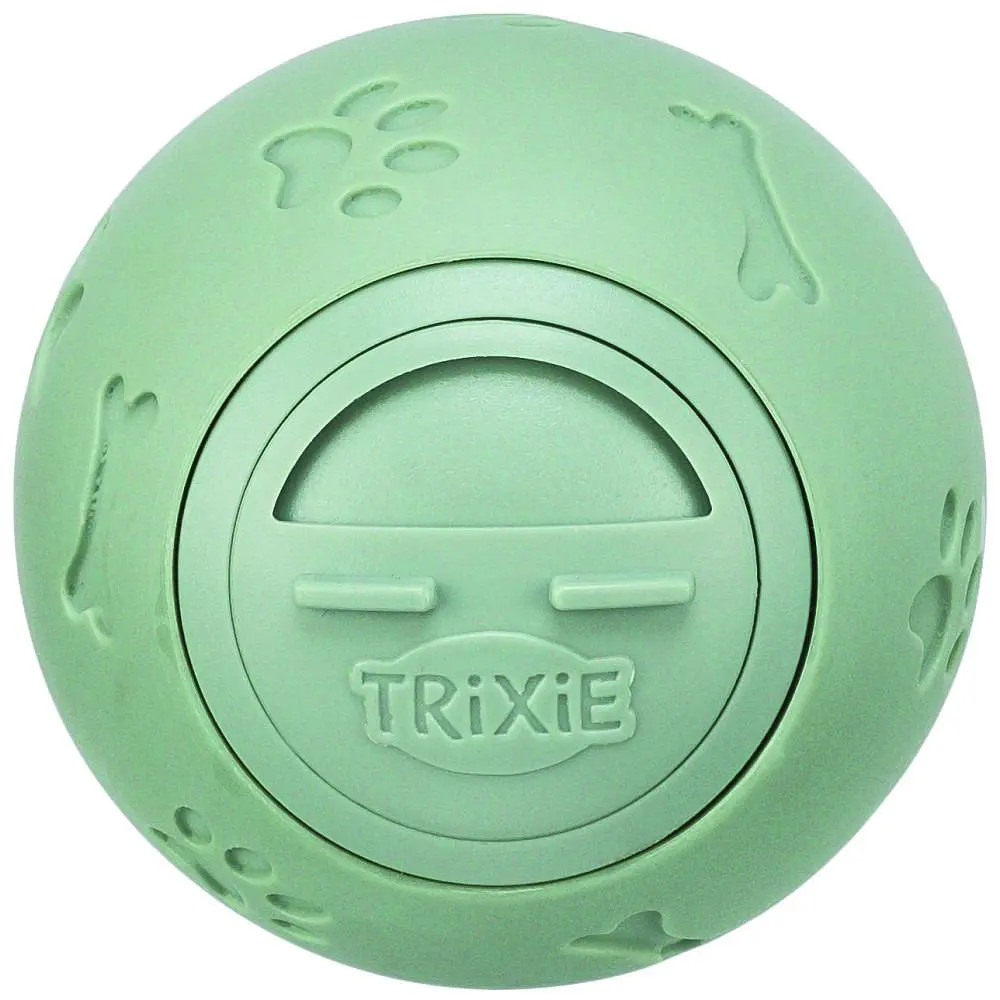 Игрушка для собак Trixie шар для лакомств пластик зеленый 7 см - фото 5