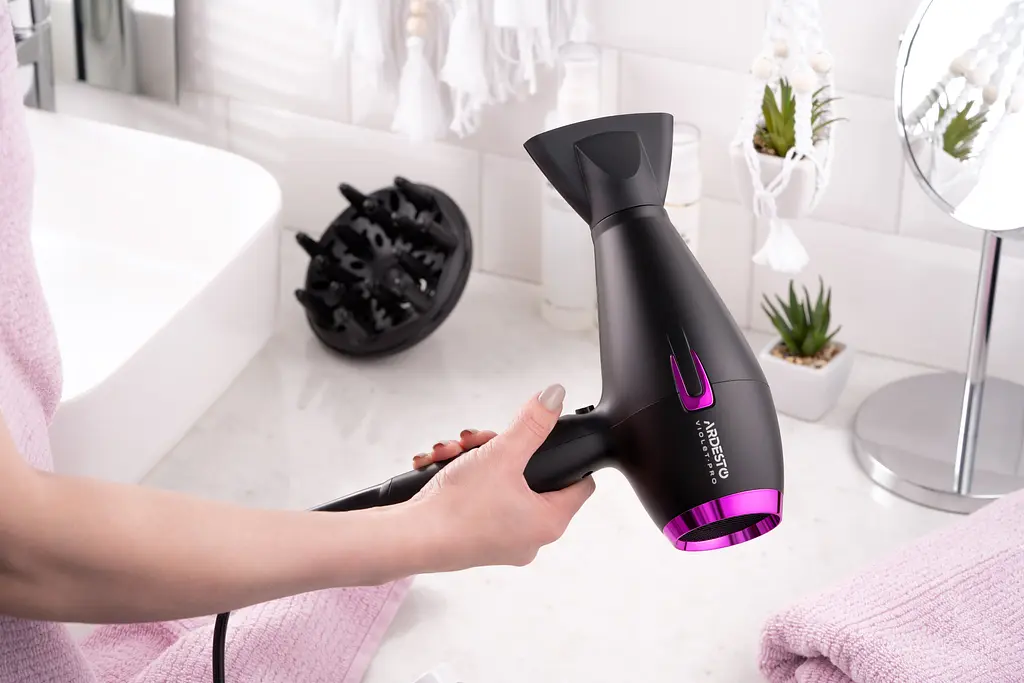 Фен Ardesto Violet PRO HD-Y221PRO ,1750-2100Вт, 2 швидкості, 3температурні режими, дифузор, чорний - фото 6