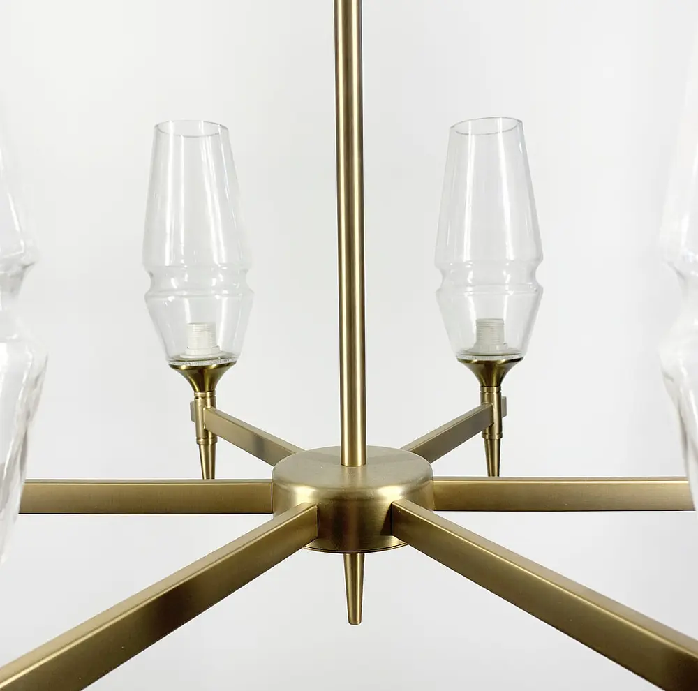 Подвесная люстра Lita с удлиненными плафонами Line.F Количество ламп 8 - фото 5