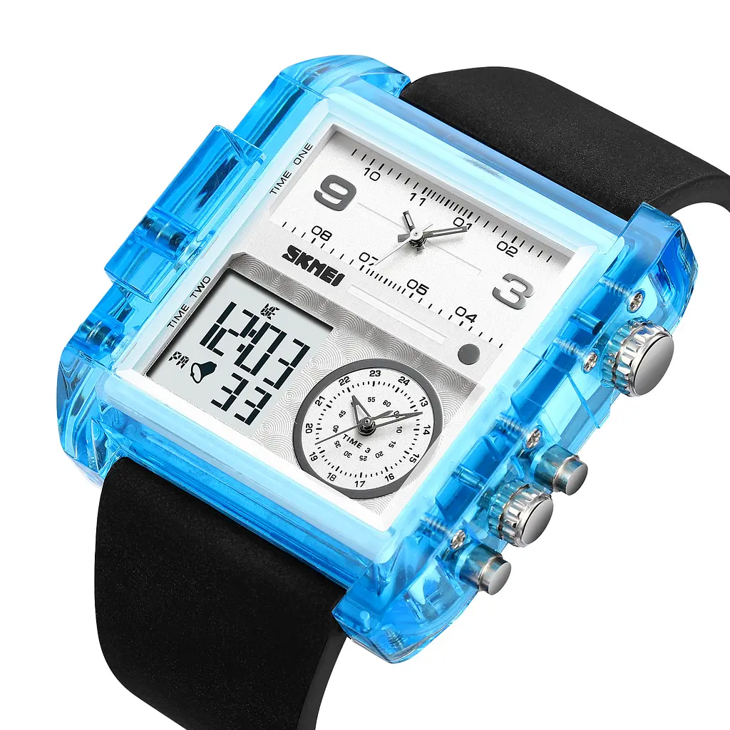 Наручные часы мужские 2020BU Blue-Transparent Skmei acs0030386 - фото 2