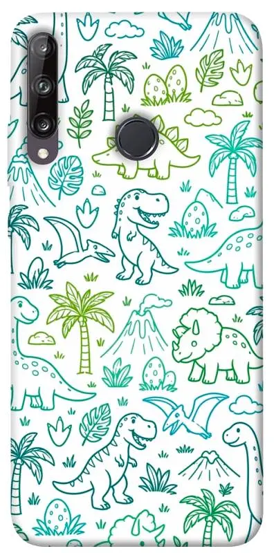 TPU чохол Demsky Dino pattern для Huawei P40 Lite E / Y7p (2020)
