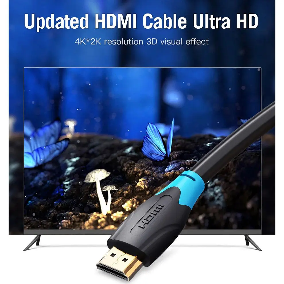 Кабель Vention HDMI to HDMI V1.4 5m Black (AACBJ) [170521] - фото 3