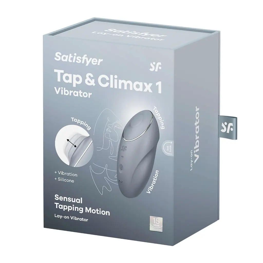 Вібростимулятор-пульсатор Satisfyer Tap & Climax 1 Bluegrey, ефект постукування пальцем Satisfyer SX0568 99303 - фото 2