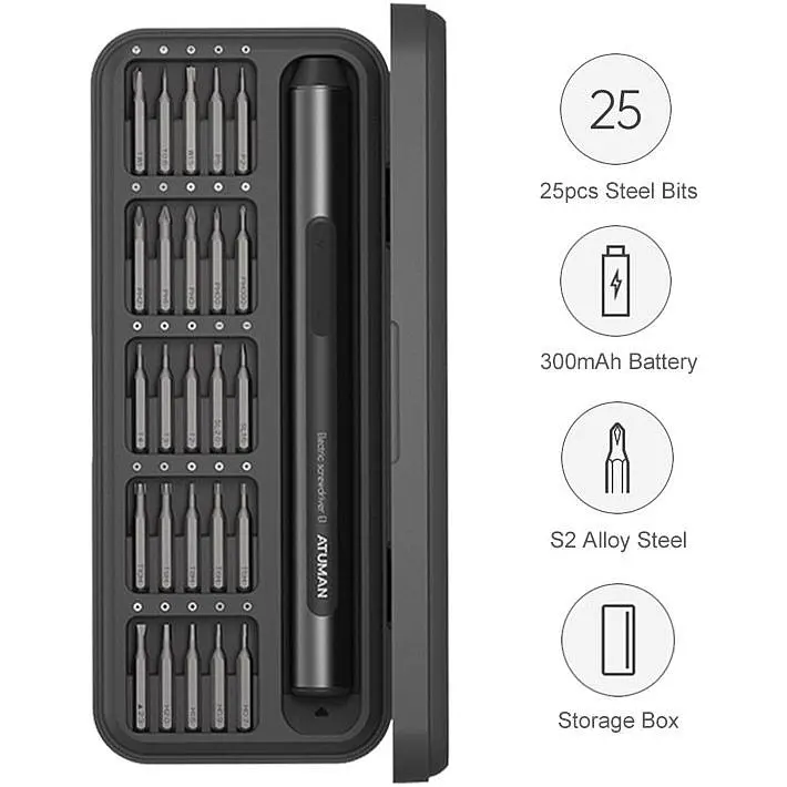Електровикрутка з набором біт ATuMan Duka E1 Electric Screwdriver Set [81242] - фото 6