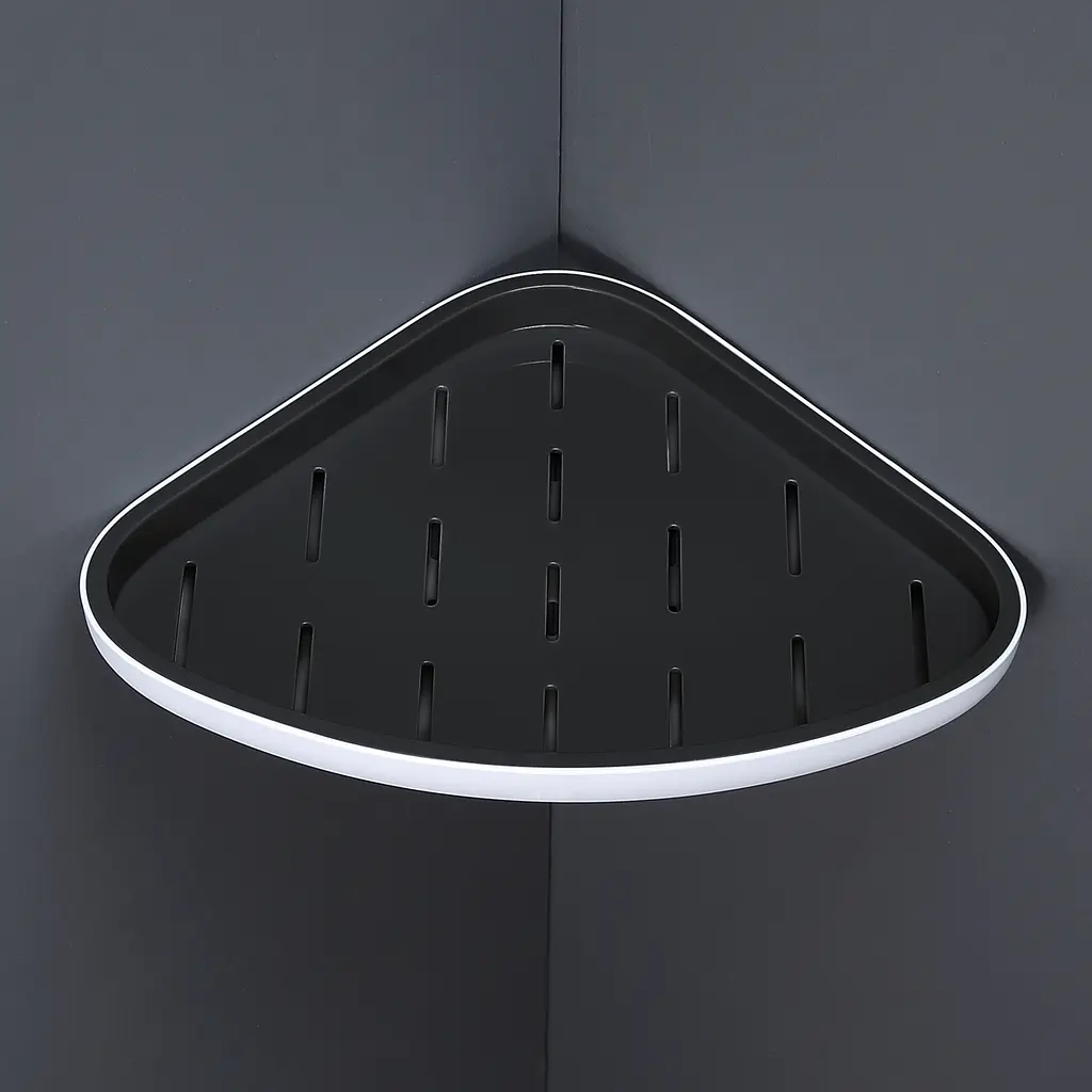Полиця кутова МВМ My Home BP-26 біла з чорним (BP-26 WHITE/BLACK) - фото 3