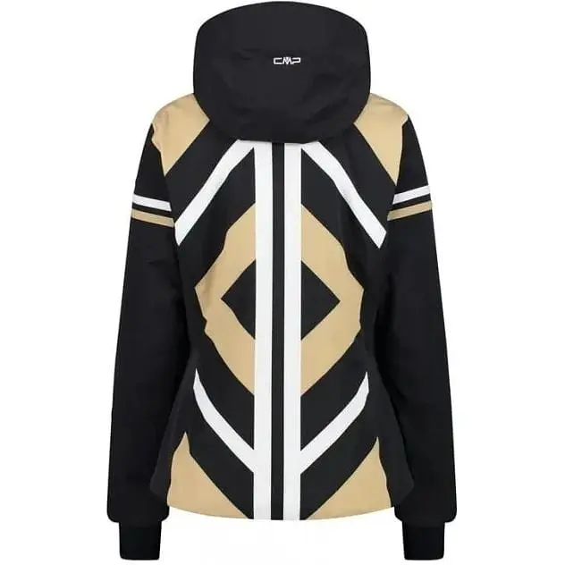 Куртка CMP Women's Geometric Patterned Ski Jacket Black/Beige L (1097-32W0256-04UM 42) - фото 4