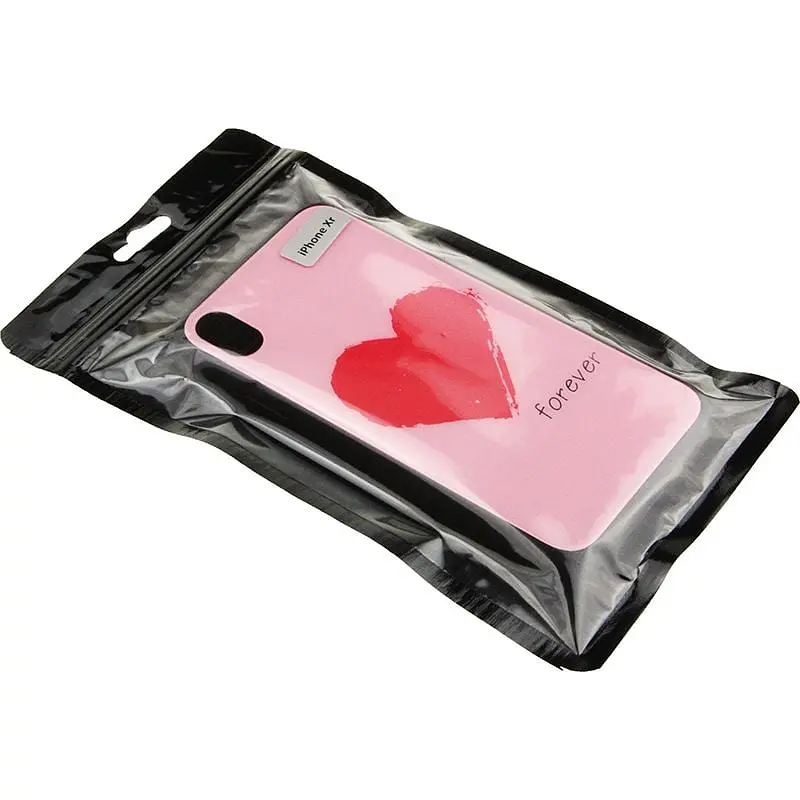 Чохол-накладка Toto Glass Fashionable Case Apple iPhone XR Red Heart on Pink - фото 2