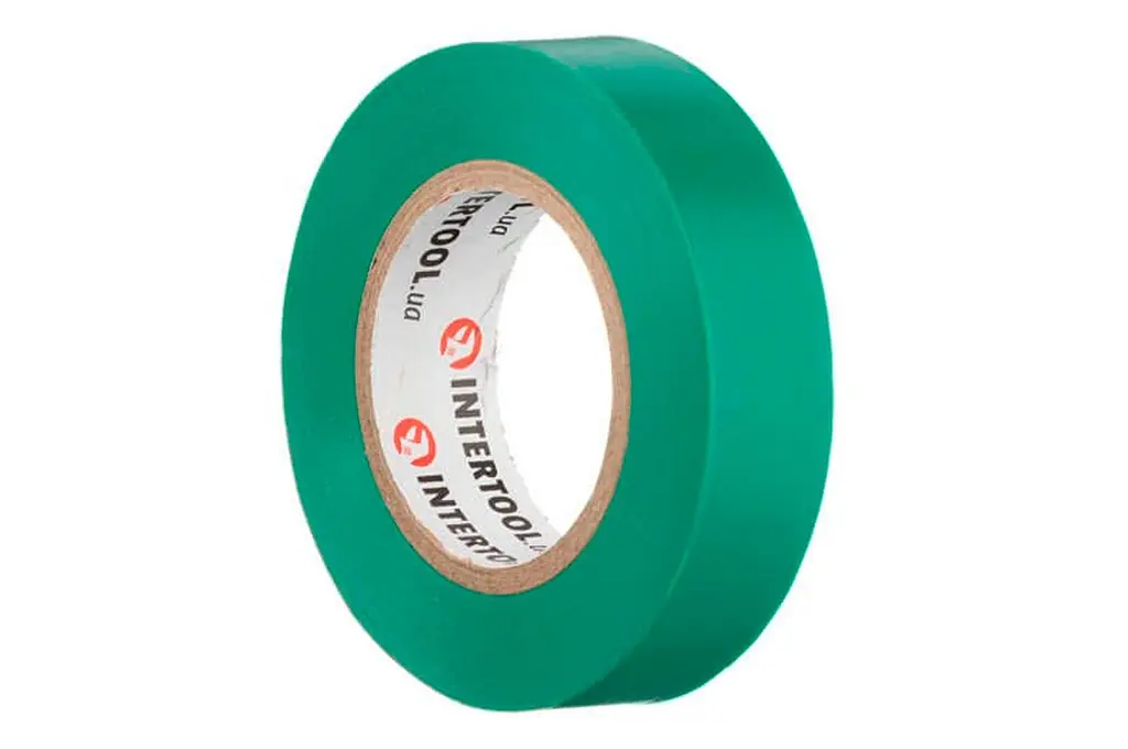 Стрічка електроізоляційна Intertool ізолента 15 м x 17 x 0.15 мм зелена в упаковці 10 шт. - фото 2