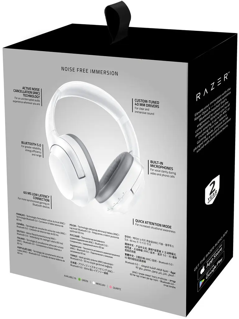 Игровые наушники Razer Opus X Mercury (RZ04-03760200-R3M1) [69923] - фото 8
