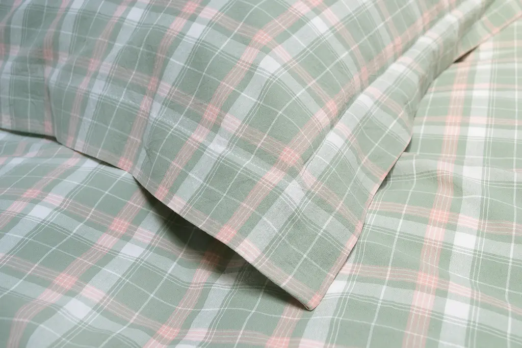 Постельное белье Lotus Home - Checked Caledonia мятный семейный - фото 5