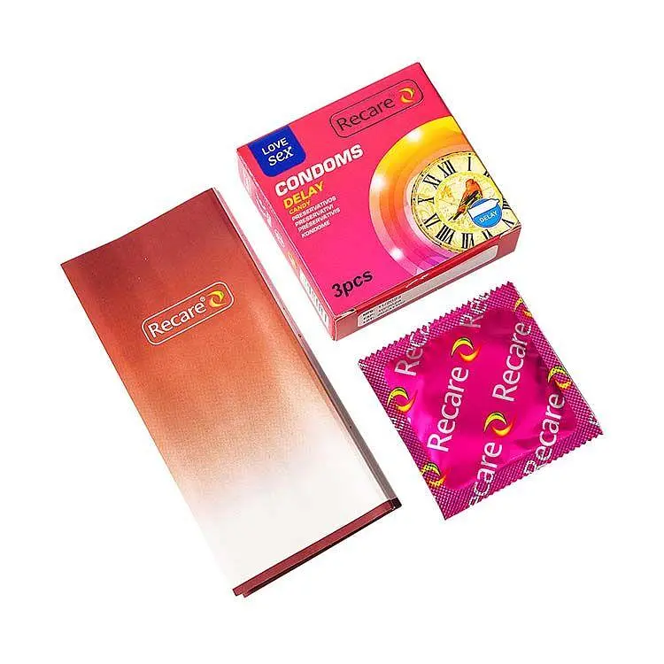 Презервативи Recare Delay Candy Condoms 3 шт, пролонгувальний ефект, цукерковий аромат - фото 3